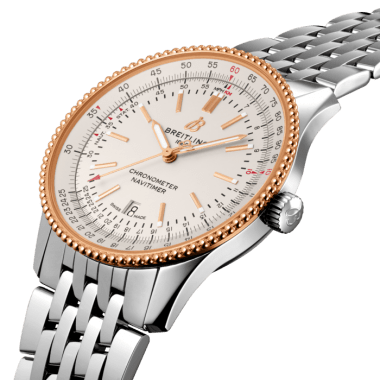 Breitling Navitimer Automatic 41 White Dial Two Tone Steel Strap Watch for Men - U17326211G1U1