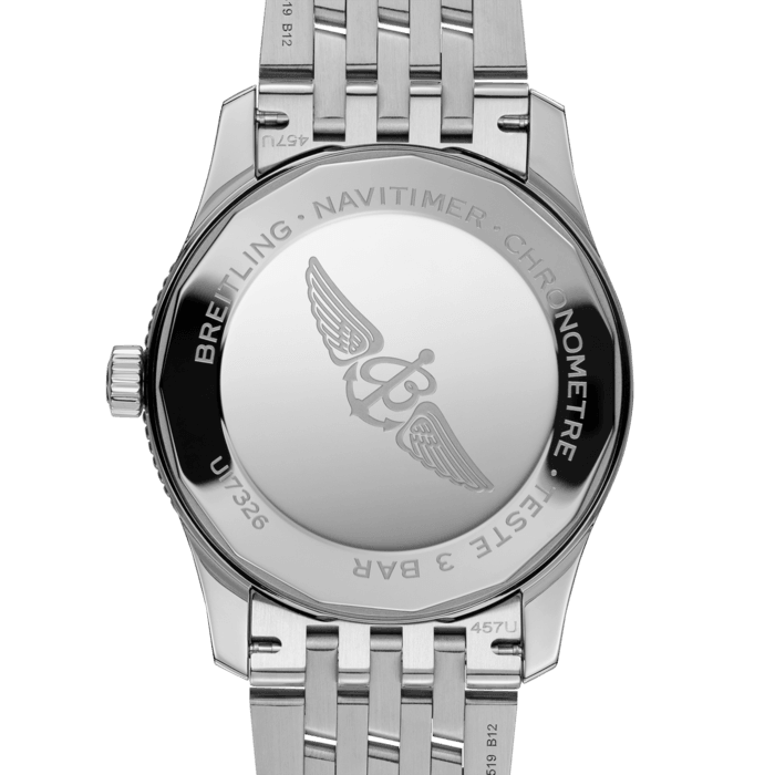 Breitling Navitimer Automatic 41mm Black Dial Silver Steel Strap Watch for Men - A17326241B1A1