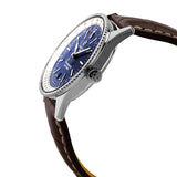 Breitling Navitimer Automatic 38mm Blue Dial Brown Leather Strap Mens Watch - A17325211C1P2