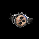 Breitling Navitimer B01 Chronograph 43 Brown Dial Black Leather Strap Watch for Men - AB0138241K1P1