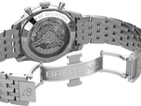 Breitling Navitimer B01 Chronograph 43 Black Dial Silver Steel Strap Watch for Men - AB0138211B1A1