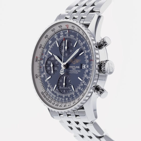 Breitling Navitimer Heritage Special Edition Blue Dial Silver Steel Strap Mens Watch - A1332412/C942