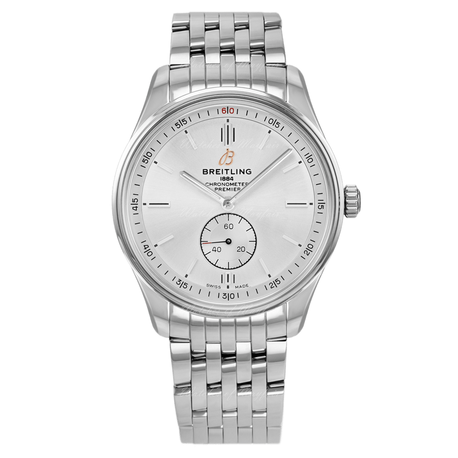 Breitling Premier Automatic 40mm Stainless Steel Silver Dial Mens Watch - A37340351G1A1