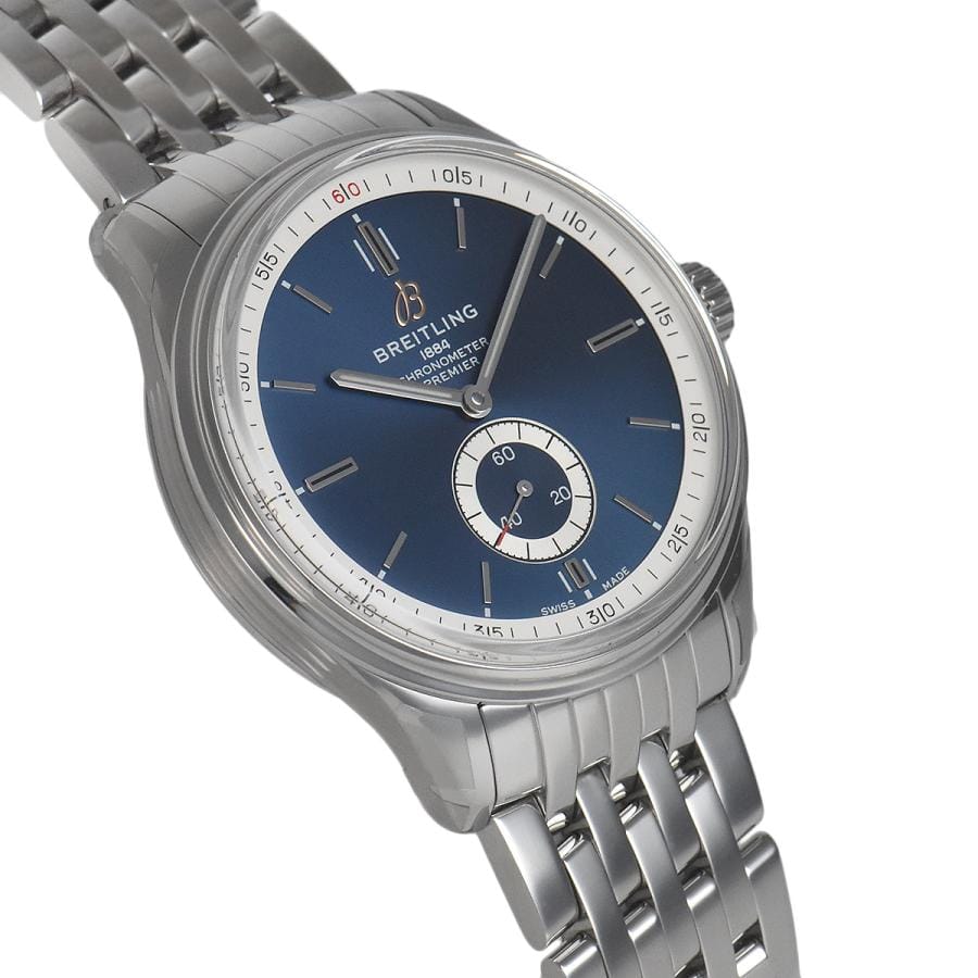 Breitling Premier Automatic 40mm Blue Dial Silver Steel Strap Watch for Men - A37340351C1A1