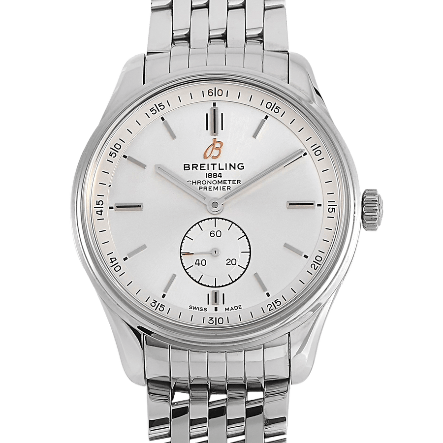 Breitling Premier Automatic 40mm Stainless Steel Silver Dial Mens Watch - A37340351G1A1