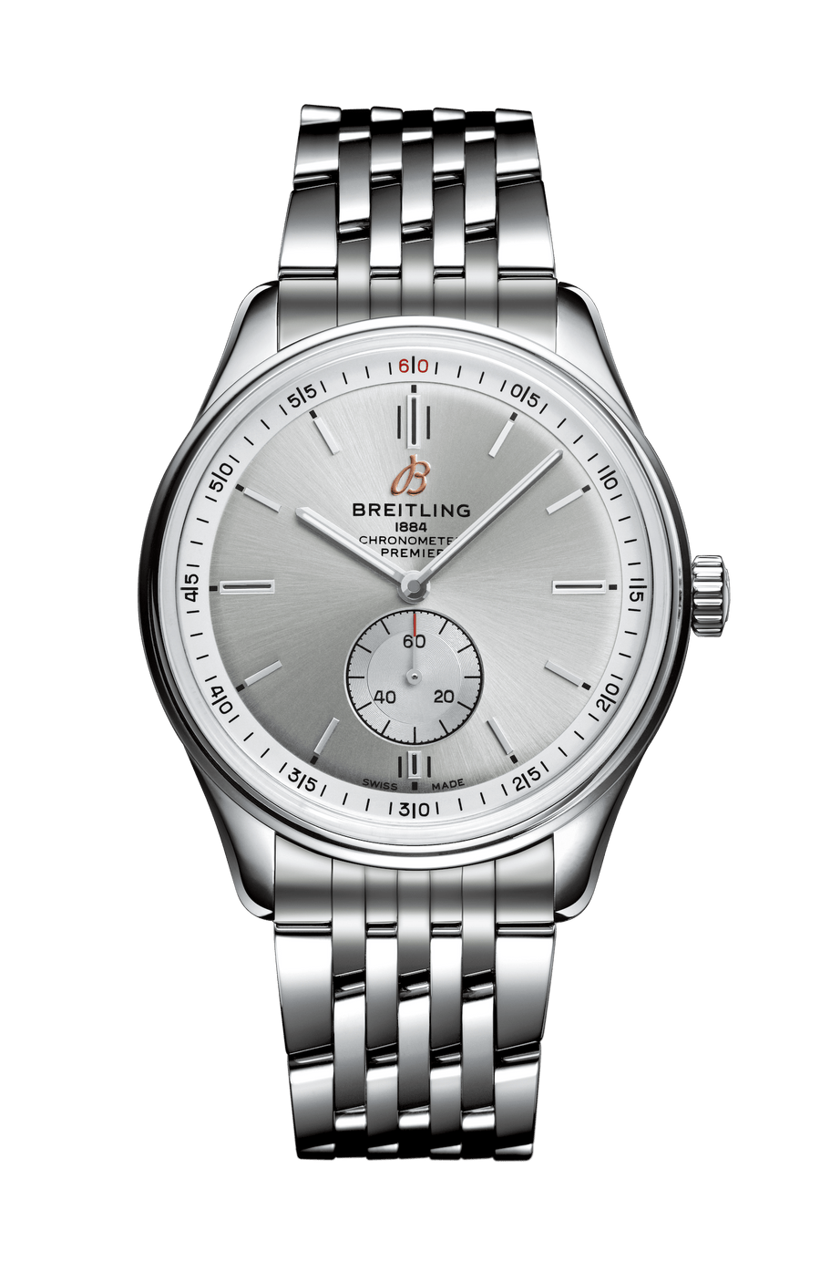 Breitling Premier Automatic 40mm Stainless Steel Silver Dial Mens Watch - A37340351G1A1