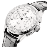 Breitling Premier B09 Chronograph 40 White Dial Black Leather Strap Watch for Men - AB0930371G1P1