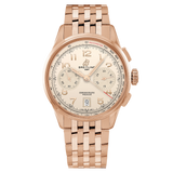 Breitling Premier B01 Chronograph 42 White Dial Rose Gold Steel Strap Watch for Men - RB0145371G1R1