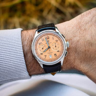 Breitling Premier B01 Chronograph 42 Beige Dial Brown Leather Strap Watch for Men - AB0145331K1P1
