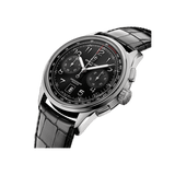 Breitling Premier B01 Chronograph 42 Black Dial Black Leather Strap Watch for Men - AB0145221B1P1