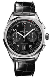 Breitling Premier B01 Chronograph 42 Black Dial Black Leather Strap Watch for Men - AB0145221B1P1