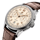 Breitling Premier B01 Chronograph 42 White Dial Brown Leather Strap Watch for Men - AB0145211G1P1