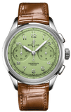 Breitling Premier B09 Chronograph 40 Green Dial Brown Leather Strap Watch for Men - AB0930D31L1P1