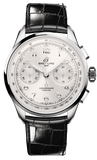 Breitling Premier B09 Chronograph 40 White Dial Black Leather Strap Watch for Men - AB0930371G1P1
