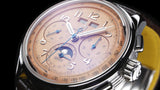 Breitling Premier B25 Datora 42 Beige Dial Brown Leather Strap Watch for Men - AB2510201K1P1