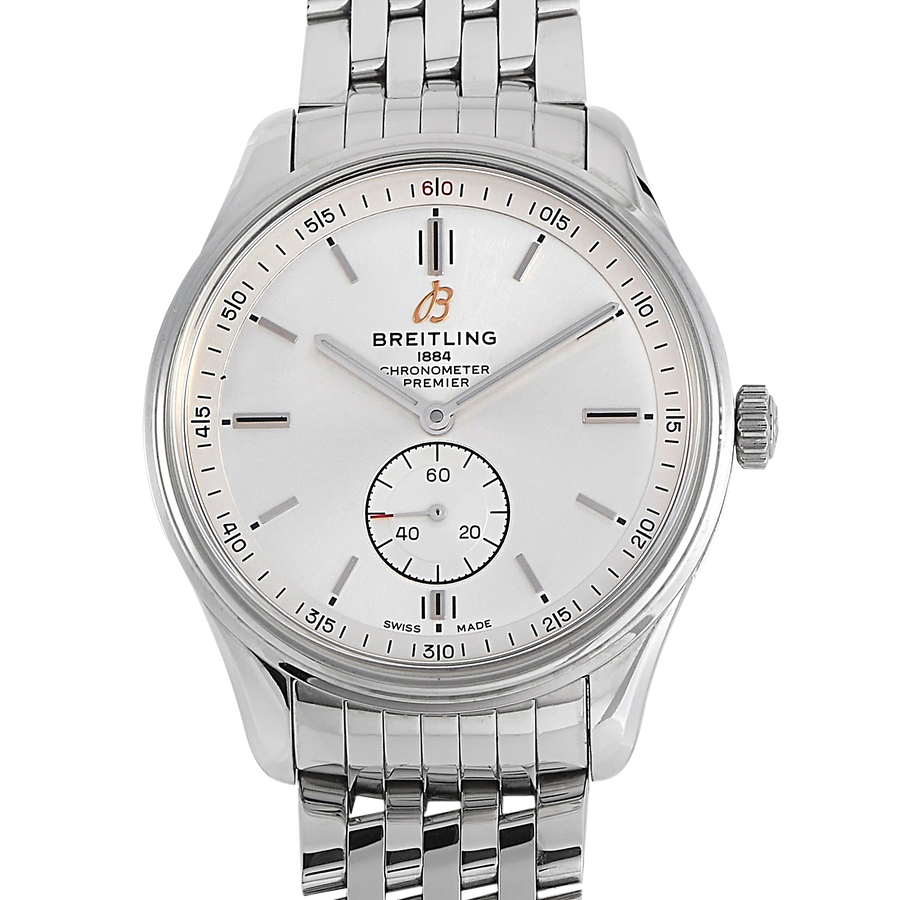 Breitling Premier Automatic 40mm Stainless Steel Silver Dial Mens Watch - A37340351G1A1