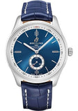 Breitling Premier Automatic 40mm Blue Dial Blue Leather Strap Mens Watch - A37340351C1P2