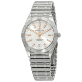 Breitling Chronomat 32 Diamonds White Dial Silver Steel Strap Watch for Women - A77310101A3A1