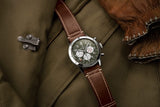 Breitling Super Avi B04 Chronograph GMT 46 Curtiss Warhawk Green Dial Brown Leather Strap Watch for Men - AB04452A1L1X1