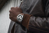 Breitling Super Avi B04 Chronograph GMT 46 Curtiss Warhawk Green Dial Brown Leather Strap Watch for Men - AB04452A1L1X1