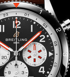 Breitling Super Avi B04 Chronograph GMT 46 Mosquito Black Dial Brown Leather Strap Watch for Men - YB04451A1B1X1