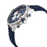 Breitling Super Chronomat B01 44 Blue Dial Blue Rubber Strap Watch for Men - AB0136161C1S1