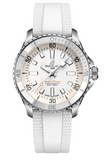 Breitling Superocean Automatic 36 White Dial White Rubber Strap Watch for Men - A17377211A1S1