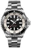 Breitling Superocean Automatic 44mm Black Dial Silver Steel Strap Watch for for Men - A17376211B1A1