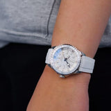 Breitling Superocean Automatic 36 White Dial White Rubber Strap Watch for Men - A17377211A1S1