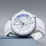 Breitling Superocean Automatic 36 White Dial White Rubber Strap Watch for Men - A17377211A1S1