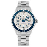 Breitling Superocean Automatic 42 White Dial Green Silver Steel Strap Watch for Men - A17375E71G1A1
