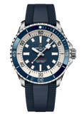 Breitling Superocean Automatic 42mm Blue Dial Blue Rubber Strap Watch for Men - A17375E71C1S1