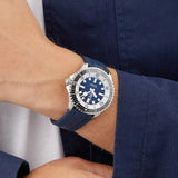 Breitling Superocean Automatic 44 Blue Dial Blue Rubber Strap Watch for Men - A17376211C1S1