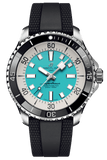 Breitling Superocean Automatic 44 Turquoise Dial Black Rubber Strap Watch for Men - A17376211L2S1