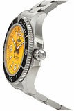 Breitling Superocean Automatic 44mm Yellow Dial Silver Steel Strap Watch for Men - A17375211/1A1