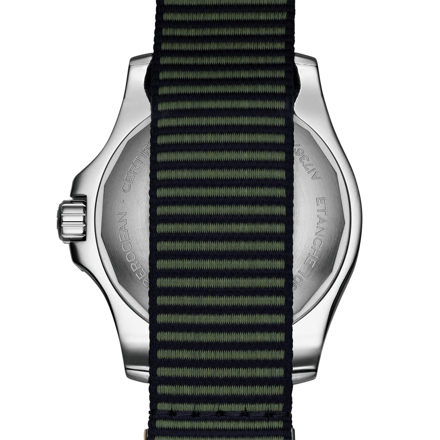 Breitling Superocean Automatic 44mm Outerknown Green Dial Green Nylon Strap Watch for Men - A17367A11L1W1