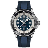 Breitling Superocean Automatic 46 Blue Dial Blue Rubber Strap Watch for Men - A17378E71C1S1