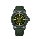 Breitling Superocean Automatic 46 Green Dial Green Rubber Strap Watch for Men - M173681A1L1S1