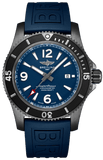 Breitling Superocean Automatic 46mm Blue Dial Blue Rubber Strap Watch for Men - M17368D71C1S1