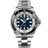 Breitling Superocean Automatic 44mm Blue Dial Silver Steel Strap Watch for Men - A17376211C1A1