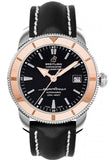Breitling Superocean Heritage 42mm Black Dial Black Leather Men's Watch - U1732112-B