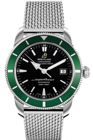 Breitling Superocean Heritage 42mm Chronograph Green Bezel Mens Watch - A1732136