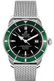 Breitling Superocean Heritage 42mm Chronograph Green Bezel Mens Watch - A1732136