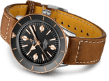 Breitling Superocean Heritage '57 Black Dial Brown Leather Strap Watch for Men - U10370121B1X1