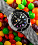 Breitling Superocean Heritage '57 Black Dial Silver Mesh Bracelet Watch for Men - A103701A1B1A1