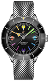 Breitling Superocean Heritage '57 Black Dial Silver Mesh Bracelet Watch for Men - A103701A1B1A1