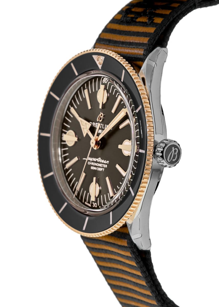 Breitling Superocean Heritage '57 Outerknown Limited Edition Brown Dial Brown NATO Strap Watch for Men - U103701A1Q1W1
