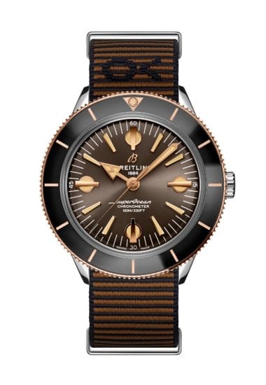 Breitling Superocean Heritage '57 Outerknown Limited Edition Brown Dial Brown NATO Strap Watch for Men - U103701A1Q1W1