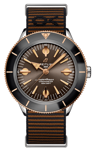 Breitling Superocean Heritage '57 Outerknown Limited Edition Brown Dial Brown NATO Strap Watch for Men - U103701A1Q1W1