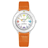 Breitling Superocean Heritage '57 Pastel Paradise White Dial Orange Leather Watch for Women - A10340A11A1X1